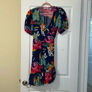 Michelle McDowell Wrap Printed Dress